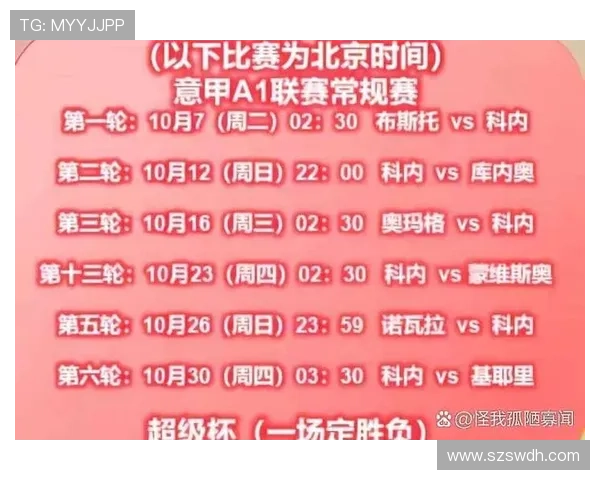 最新意甲完整赛程表解析及关键比赛时间安排指南